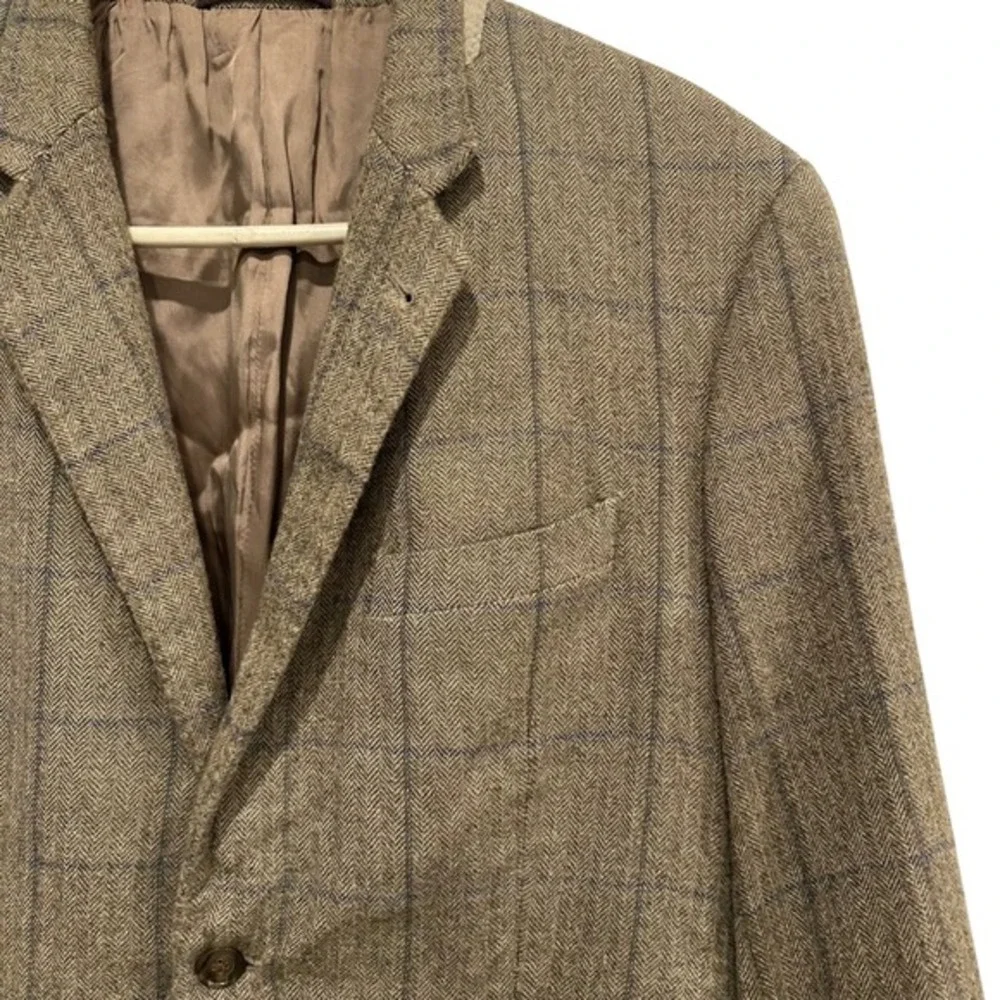 Joseph Abboud American Soft Mens Wool Plaid Blazer Jacket Size 42R